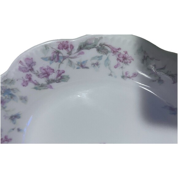 Antique Haviland Limoges NOVA ROSE Princess Sauce Bowl 7’ pink Blue Fleur - Picture 2 of 16